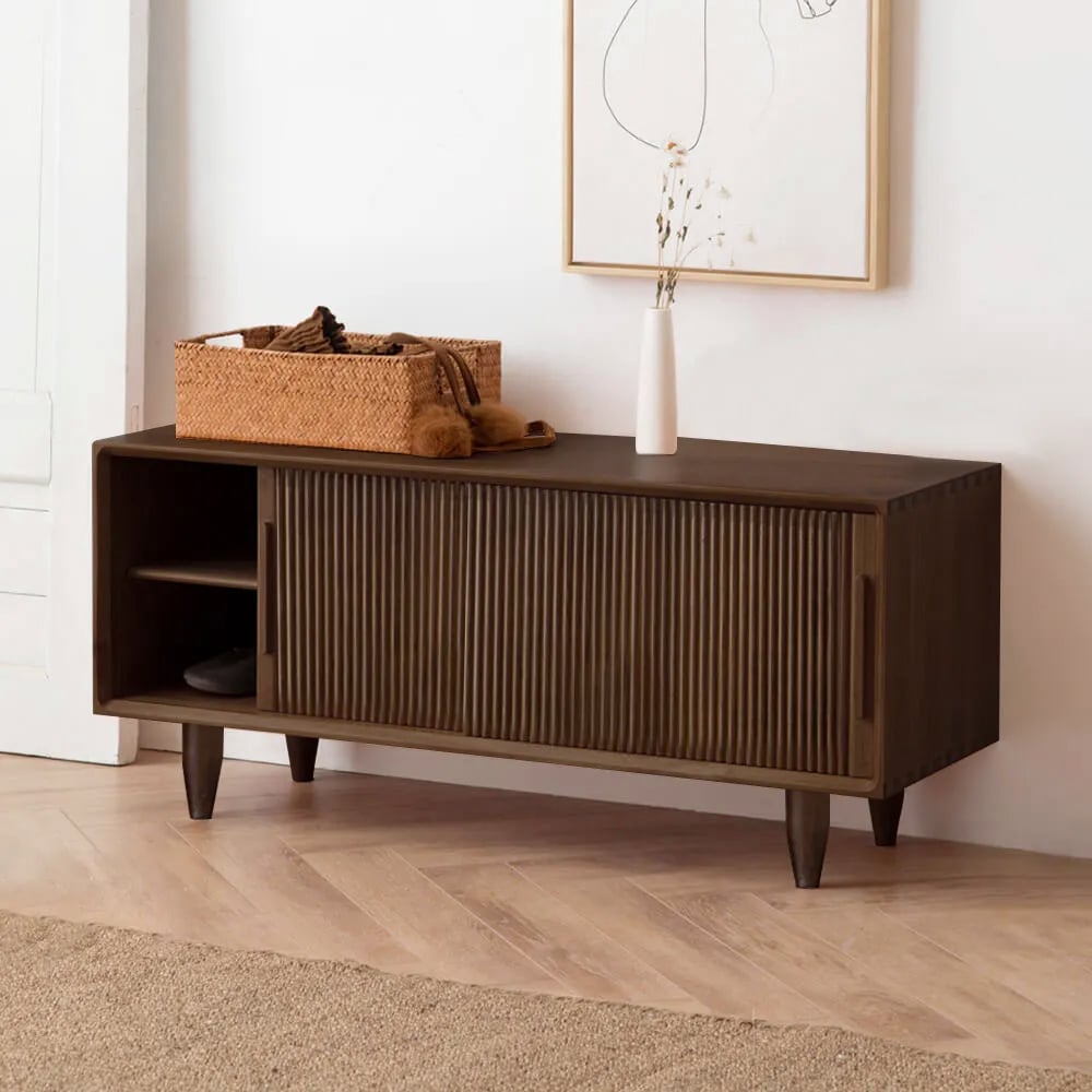 Japandi Wooden Storage Bench - Japandi