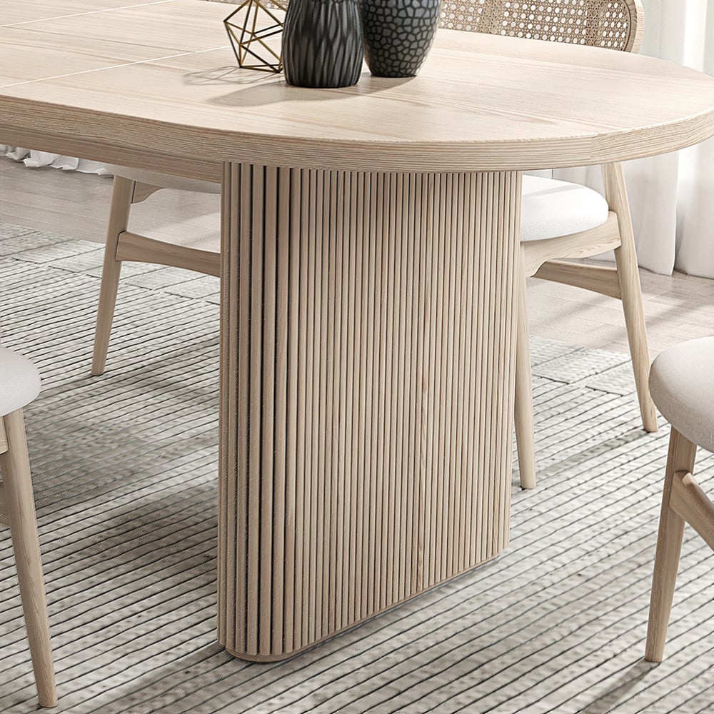 Japandi Oval Extendable Table - Japandi