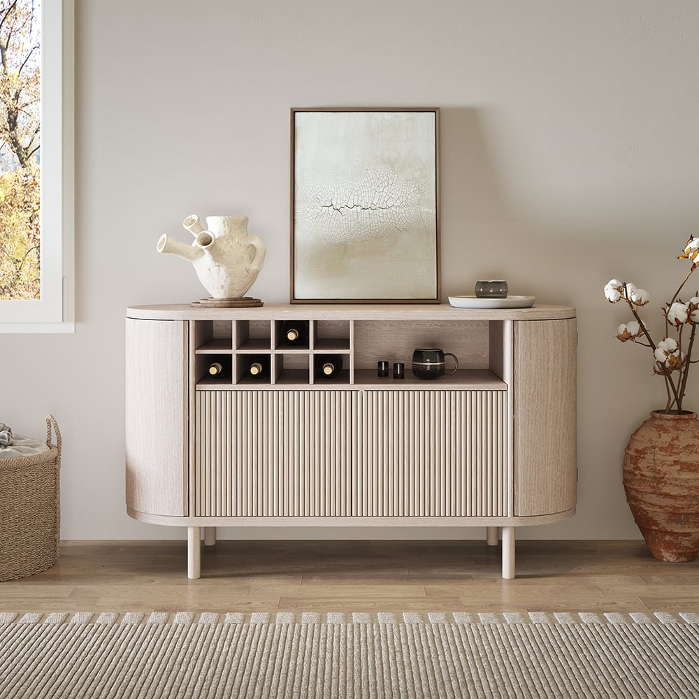 Japandi Tall Credenza - Japandi