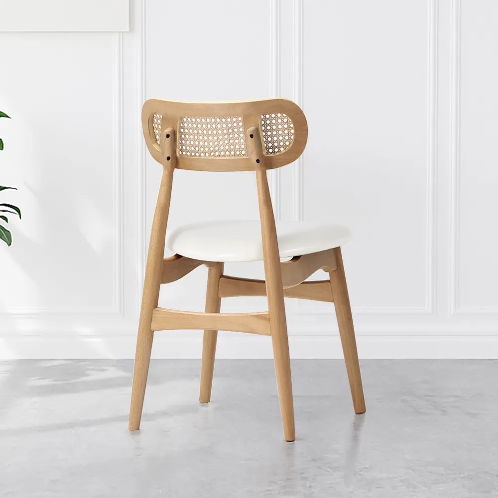 Japandi Rattan Upholstered Chair - Japandi