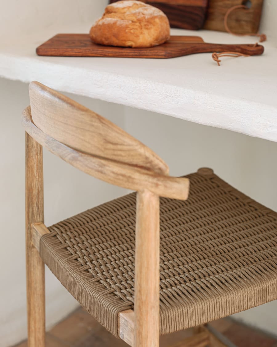 Japandi Solid Wood Stool Chair - Japandi