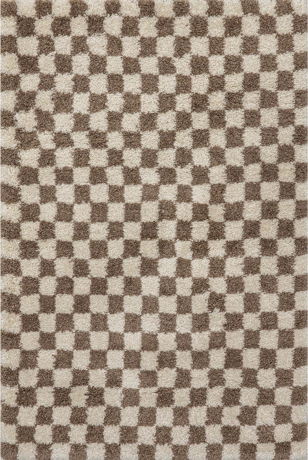 Japandi Checkered Shag Rug - Japandi