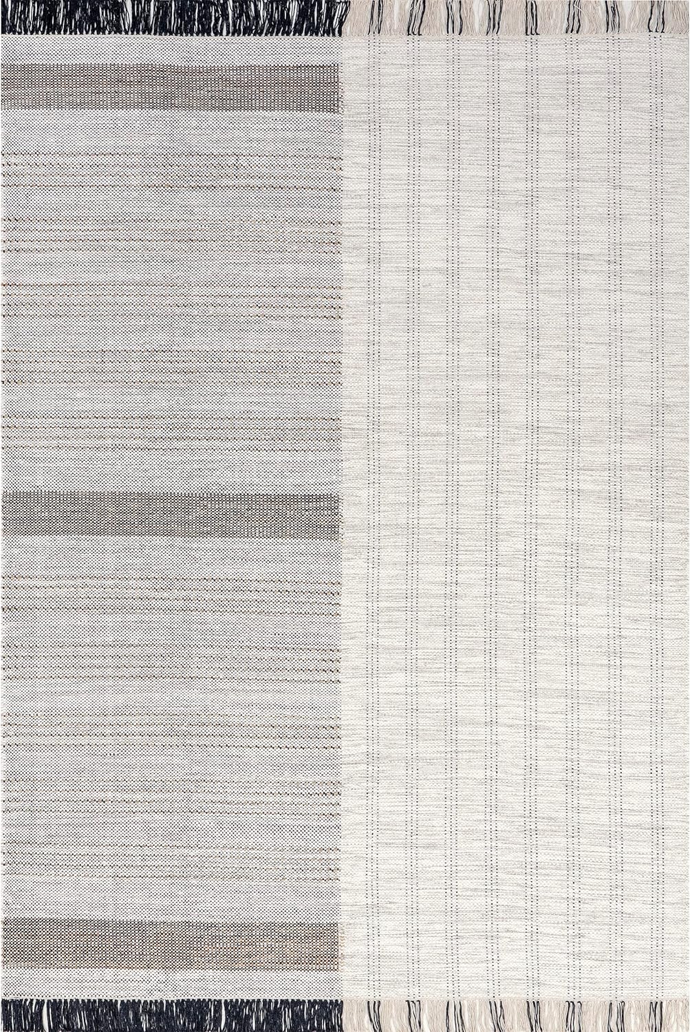Japandi Wool Striped Rug - Japandi