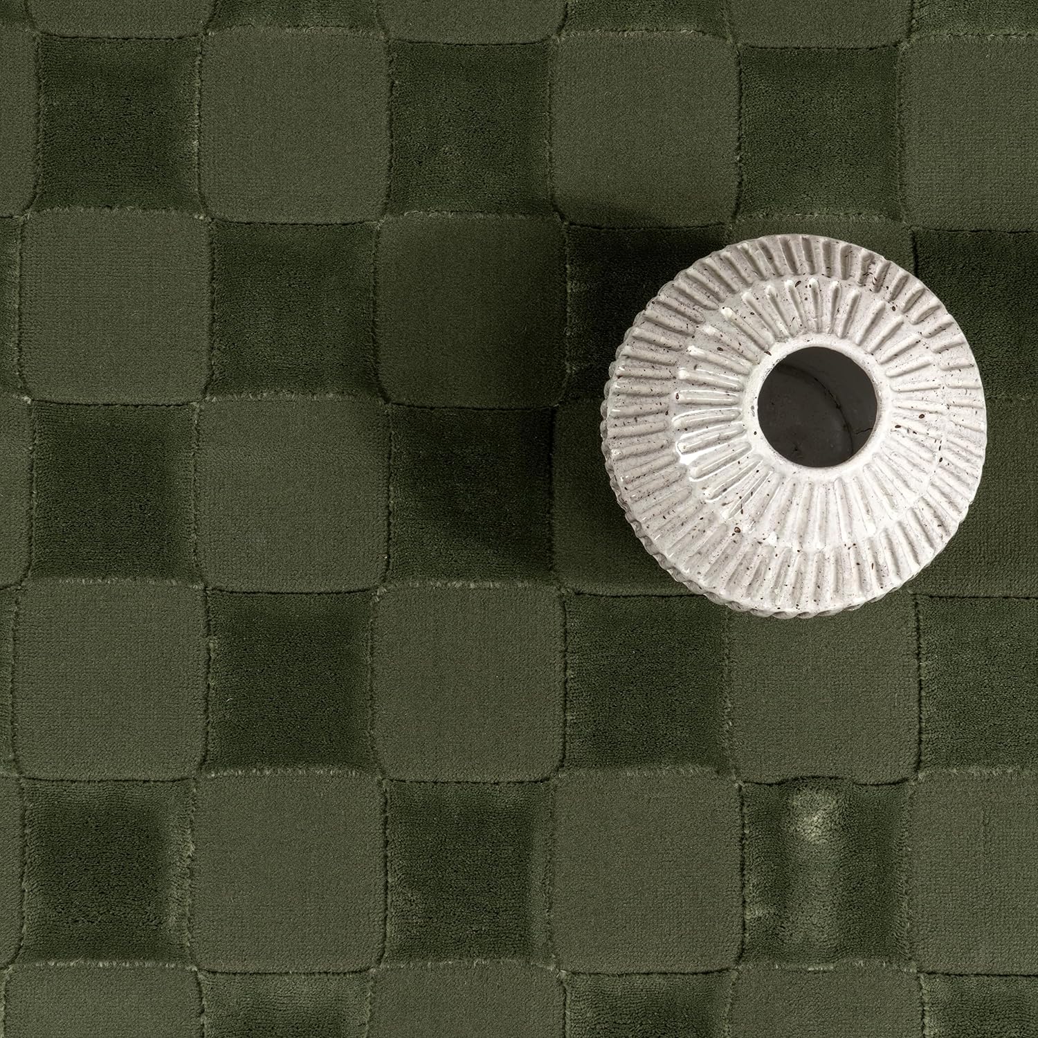 Japandi Green Checkered Rug - Japandi