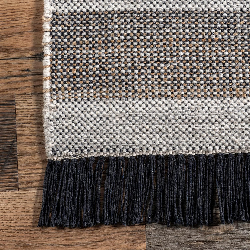 Japandi Wool Striped Rug - Japandi
