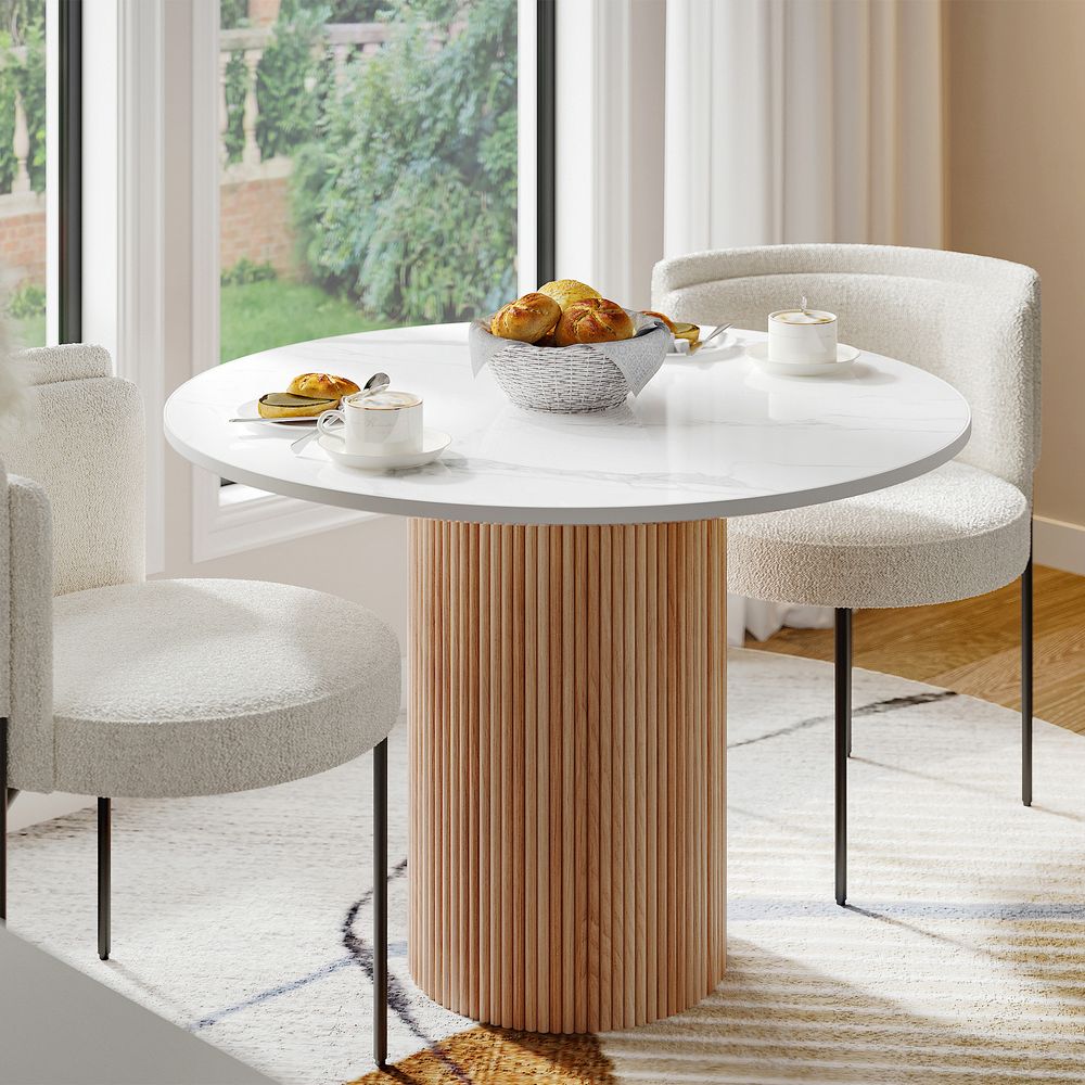 Japandi Table with Marble Top - Japandi