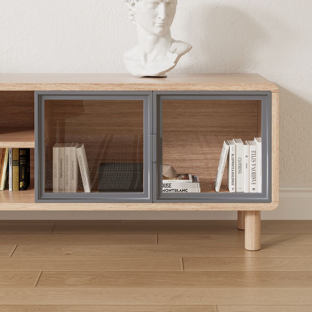 Japandi TV Stand with Entertainment Center - Japandi