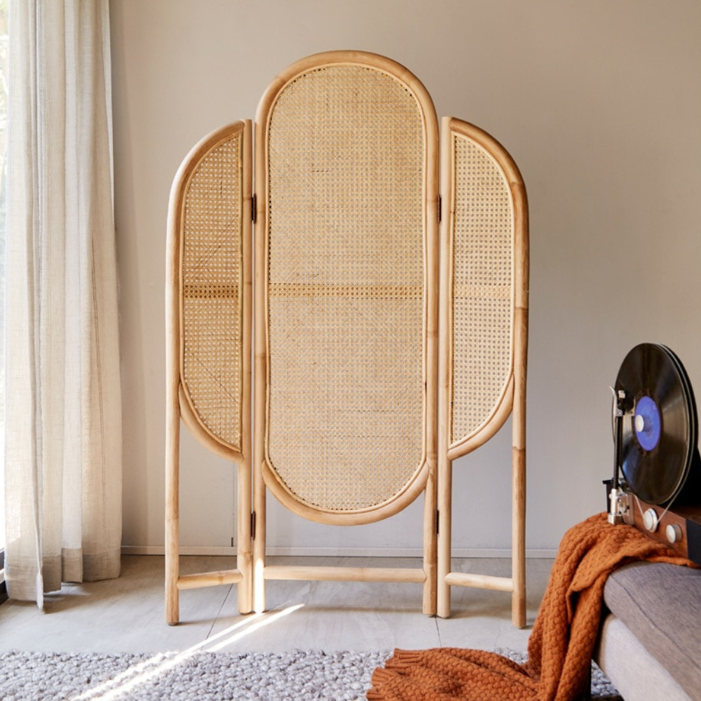 Accordion Rattan Japandi Room Divider | Japandi.co - Japandi