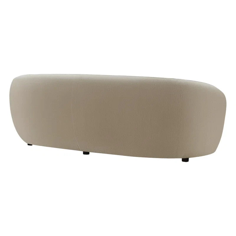 Chenille Curved Japandi Sofa with Deep Seat - Japandi