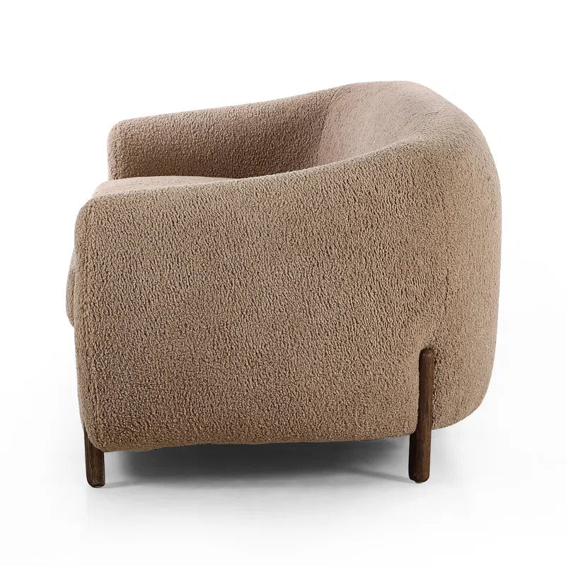 Minimalist Japandi Sofa in Soft Velvet - Japandi