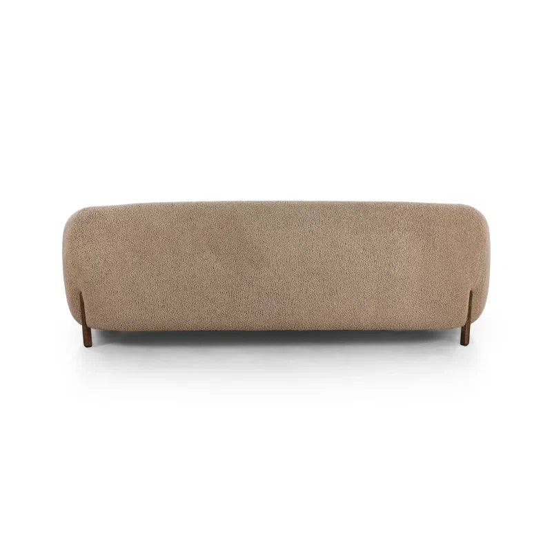 Minimalist Japandi Sofa in Soft Velvet - Japandi