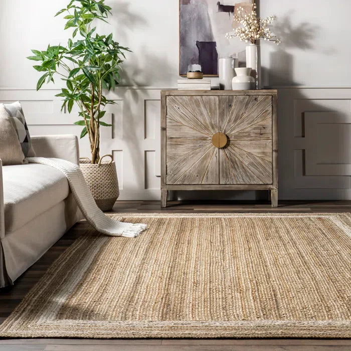 Japandi Jute Bordered Rug - Japandi