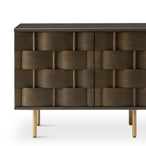 Japandi Caramel Wood Sideboard - Japandi