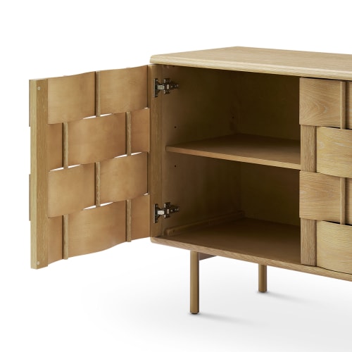 Japandi Whitewashed Oak Sideboard - Japandi