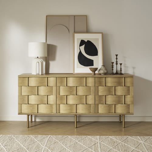 Japandi Whitewashed Oak Sideboard - Japandi