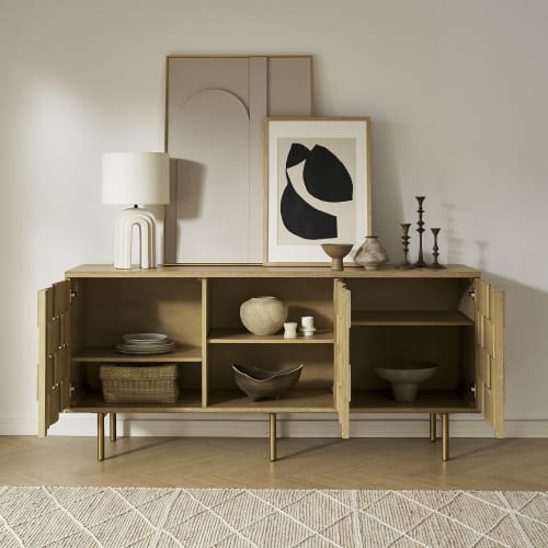 Japandi Whitewashed Oak Sideboard - Japandi