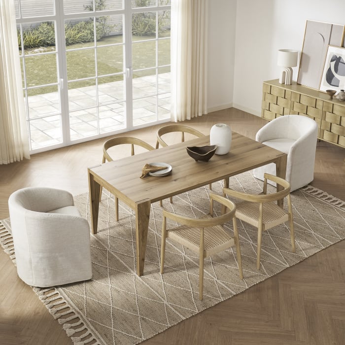 Japandi Wood Table for 10 (Extendable) - Japandi