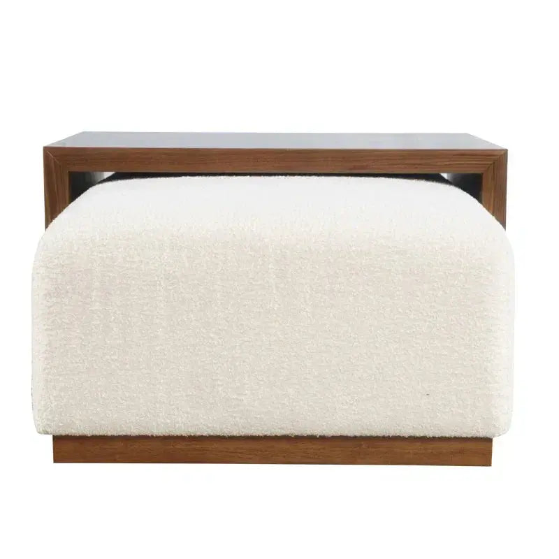 Japandi Coffee Table Ottoman - Japandi