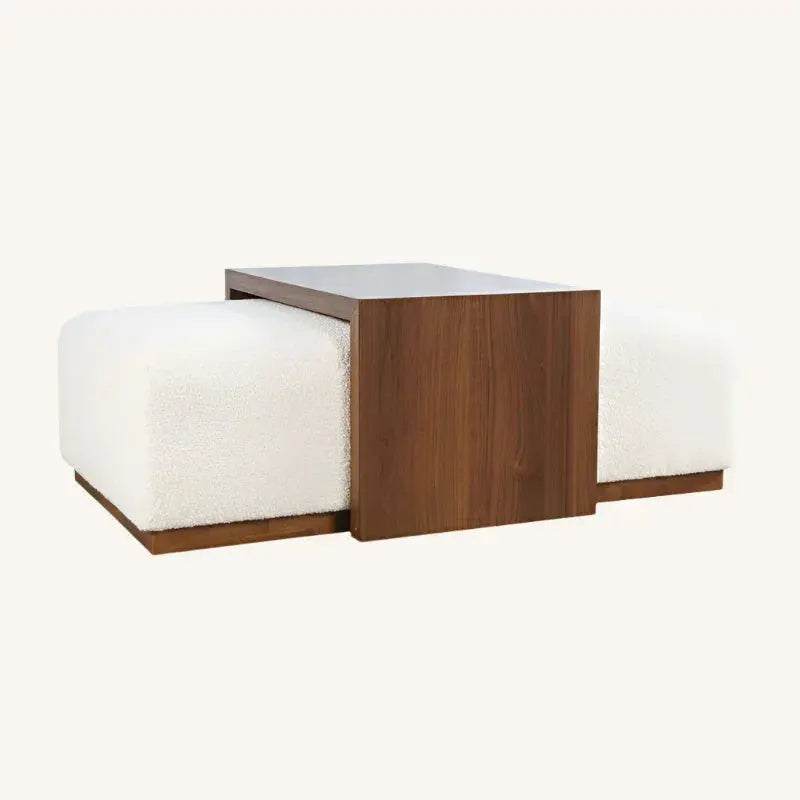 Japandi Coffee Table Ottoman - Japandi