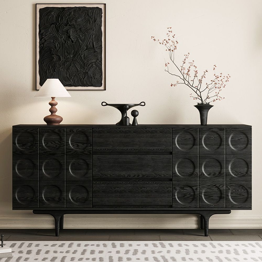 Black Wood Japandi Sideboard - Japandi