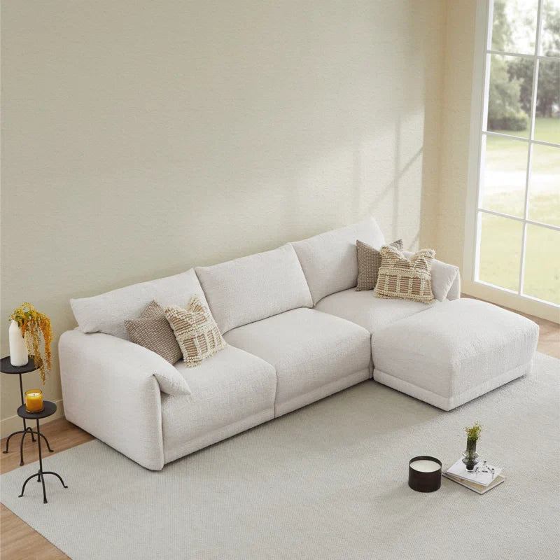 Japandi Modular Sectional with Ottoman - Japandi