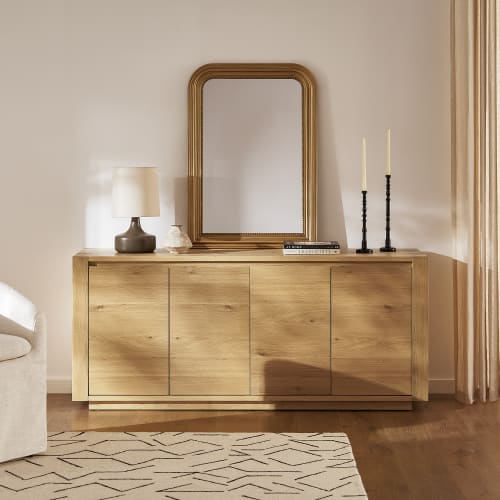 Japandi Rustic Wood Sideboard - Japandi