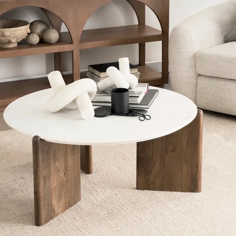 Japandi Minimalist Three-Leg Coffee Table - Brecken - Japandi