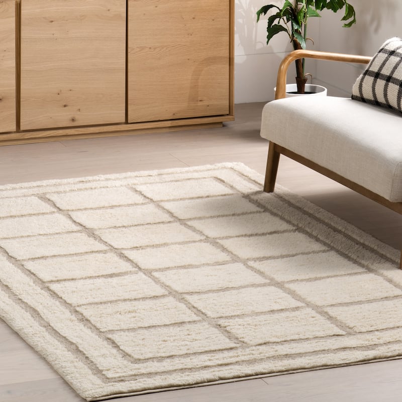 Japandi Geometric Wool Rug - Japandi