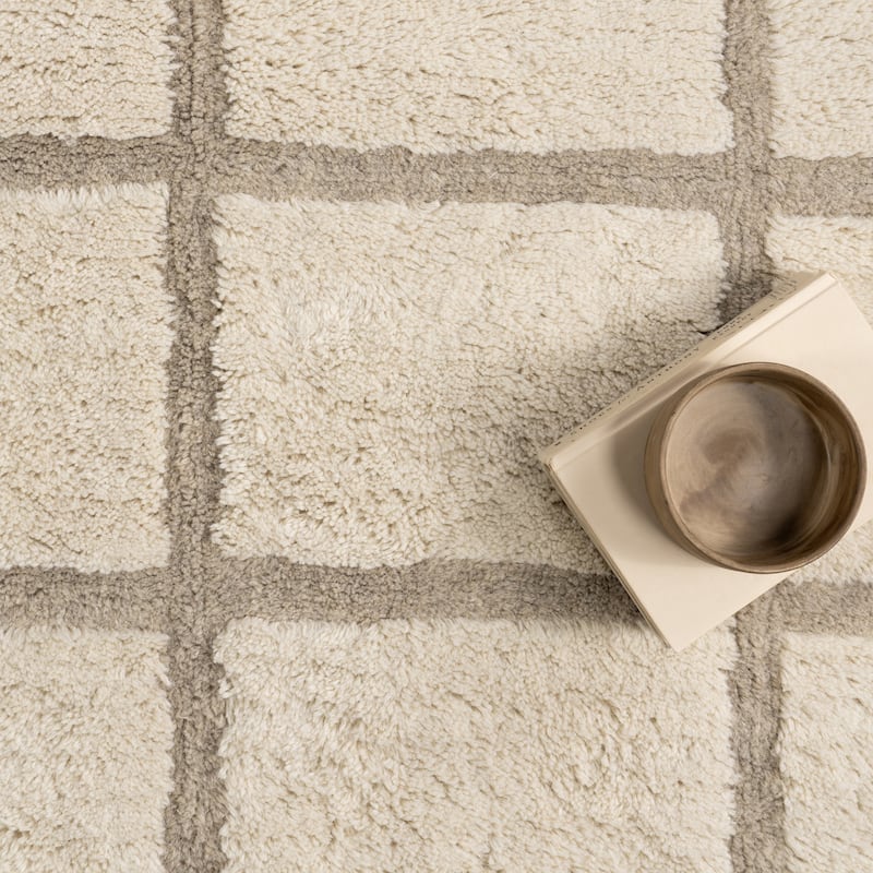 Japandi Geometric Wool Rug - Japandi