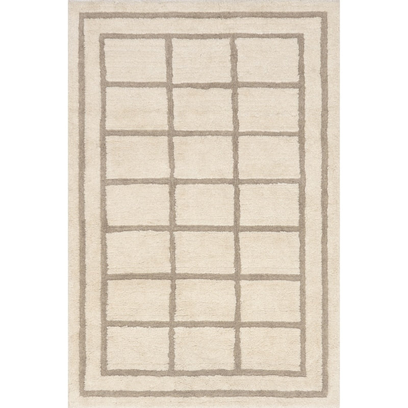 Japandi Geometric Wool Rug - Japandi