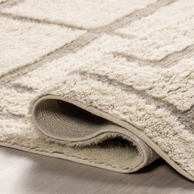 Japandi Geometric Wool Rug - Japandi
