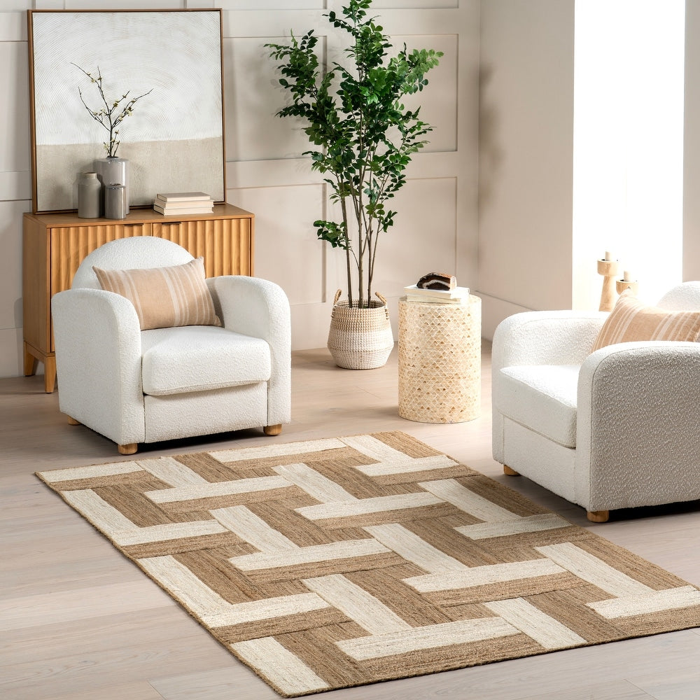 Japandi Bicolor Jute Rug - Japandi