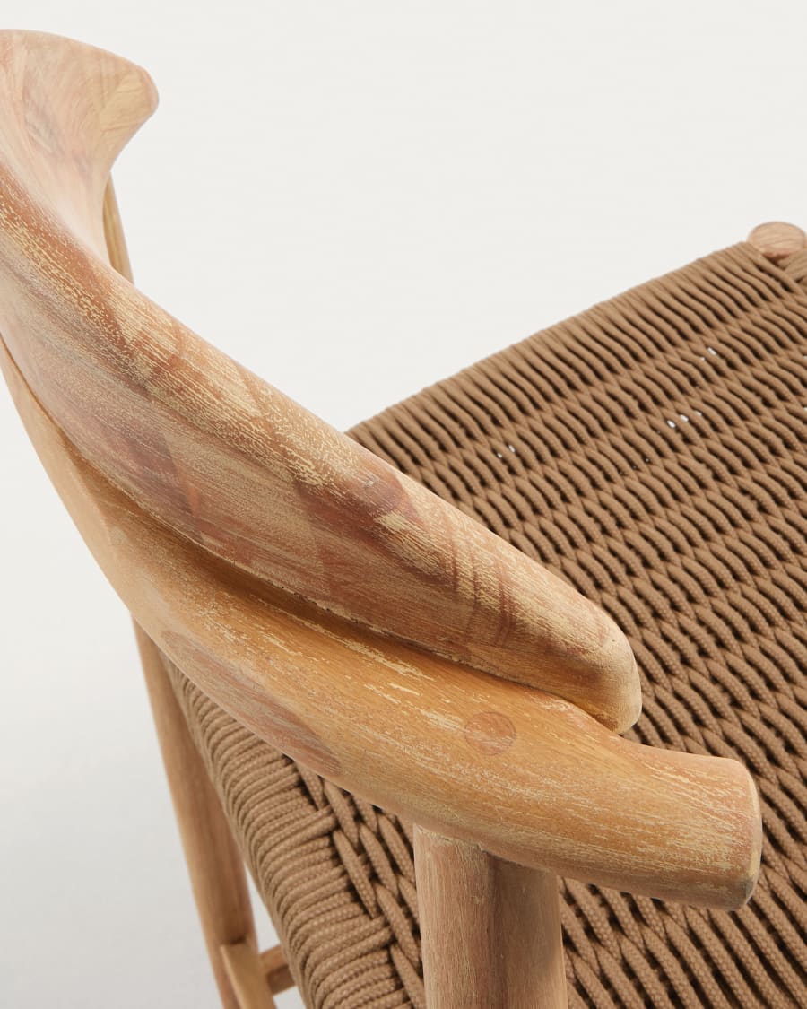 Japandi Solid Wood Stool Chair - Japandi
