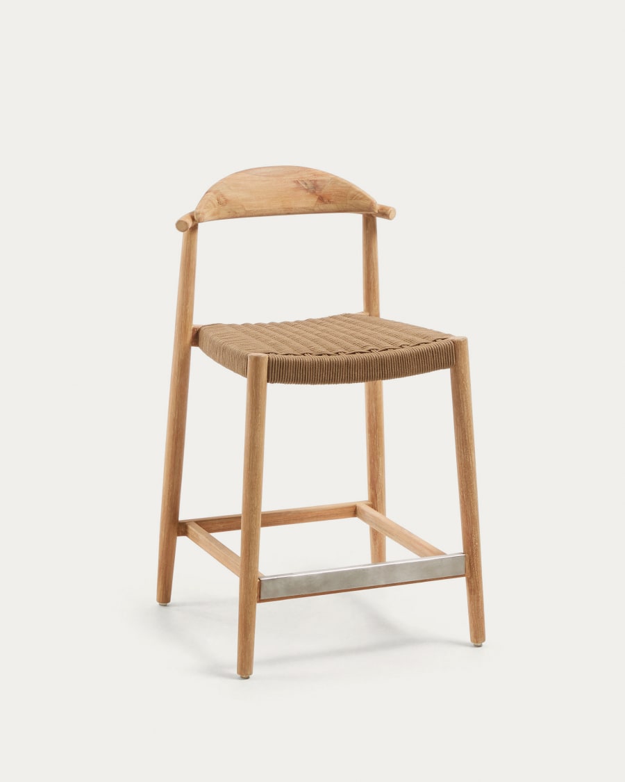Japandi Solid Wood Stool Chair - Japandi