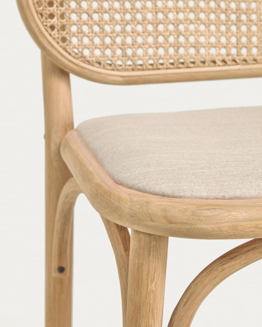 Japandi Rattan Stool Chair - Japandi