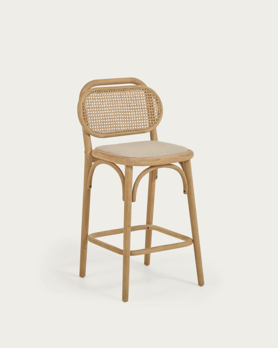 Japandi Rattan Stool Chair - Japandi