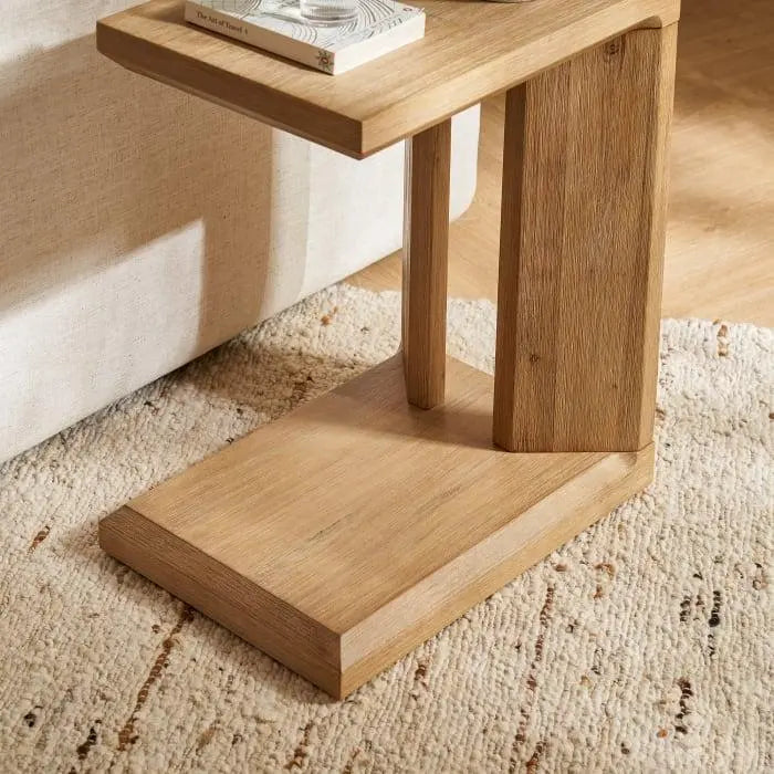 Japandi Small Wooden Side Table - Japandi