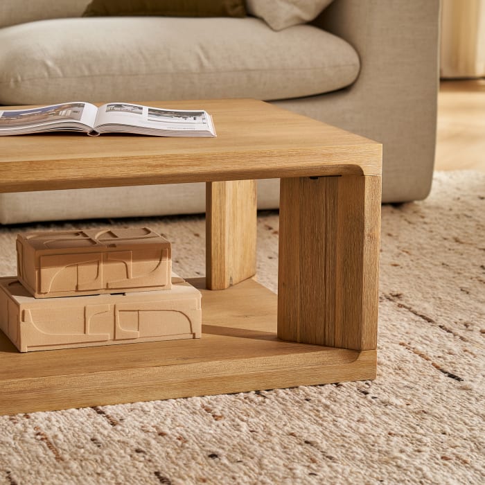 Japandi Rectangular Box Coffee Table - Japandi