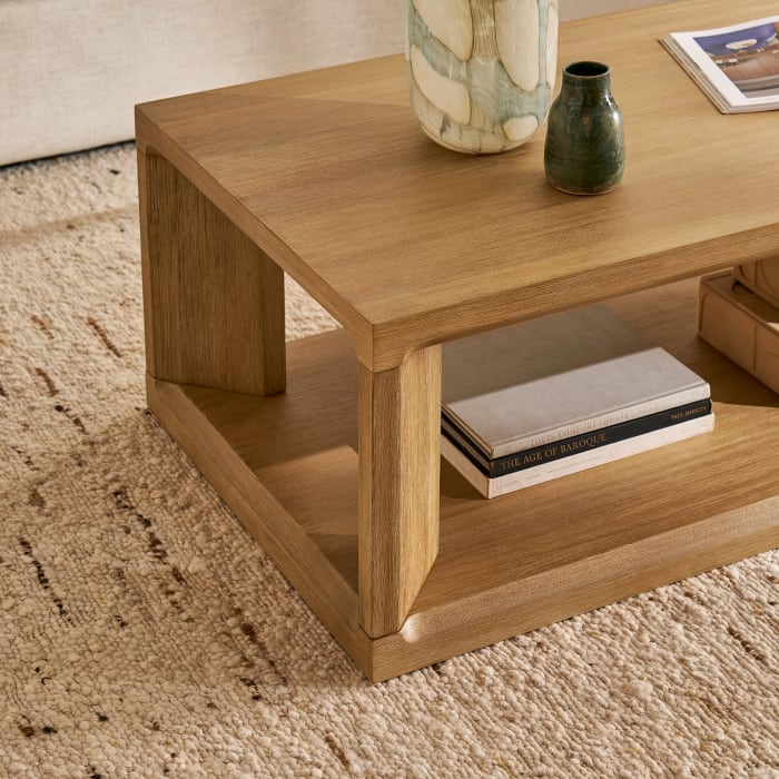 Japandi Rectangular Box Coffee Table - Japandi