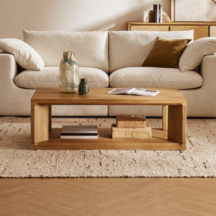 Japandi Rectangular Box Coffee Table - Japandi