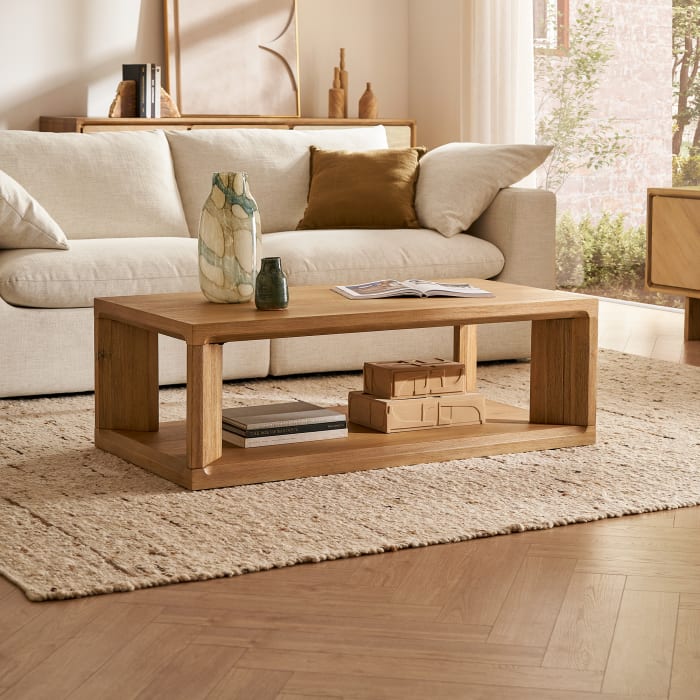 Japandi Rectangular Box Coffee Table - Japandi