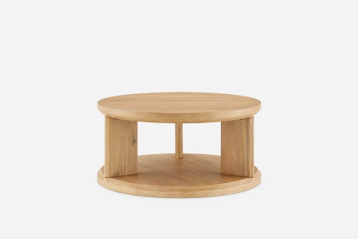Japandi Round Wood Coffee Table - Japandi