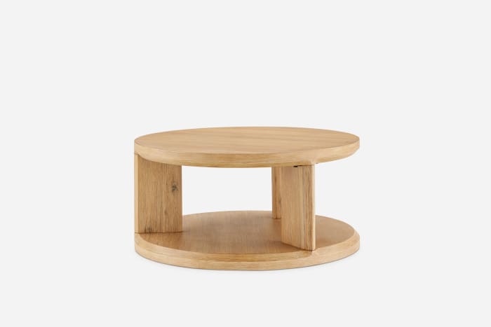 Japandi Round Wood Coffee Table - Japandi