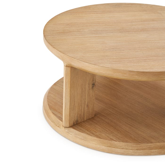Japandi Round Wood Coffee Table - Japandi