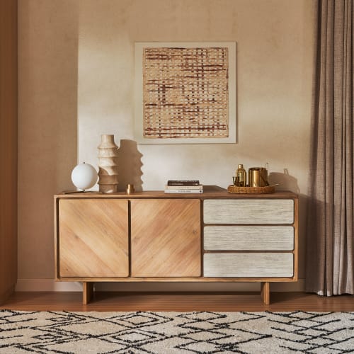 Japandi Modern Wood Sideboard - Japandi