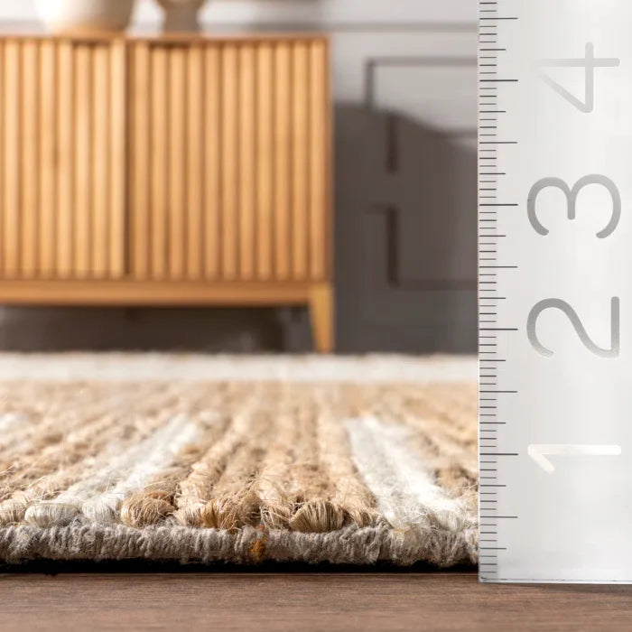 Japandi Geometric Jute Rug - Japandi