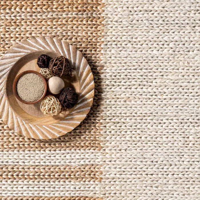 Japandi Geometric Jute Rug - Japandi