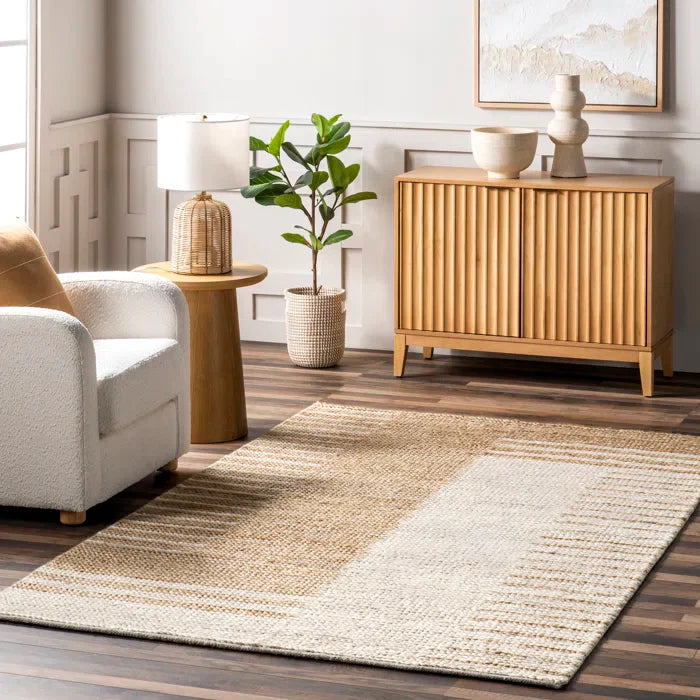 Japandi Geometric Jute Rug - Japandi