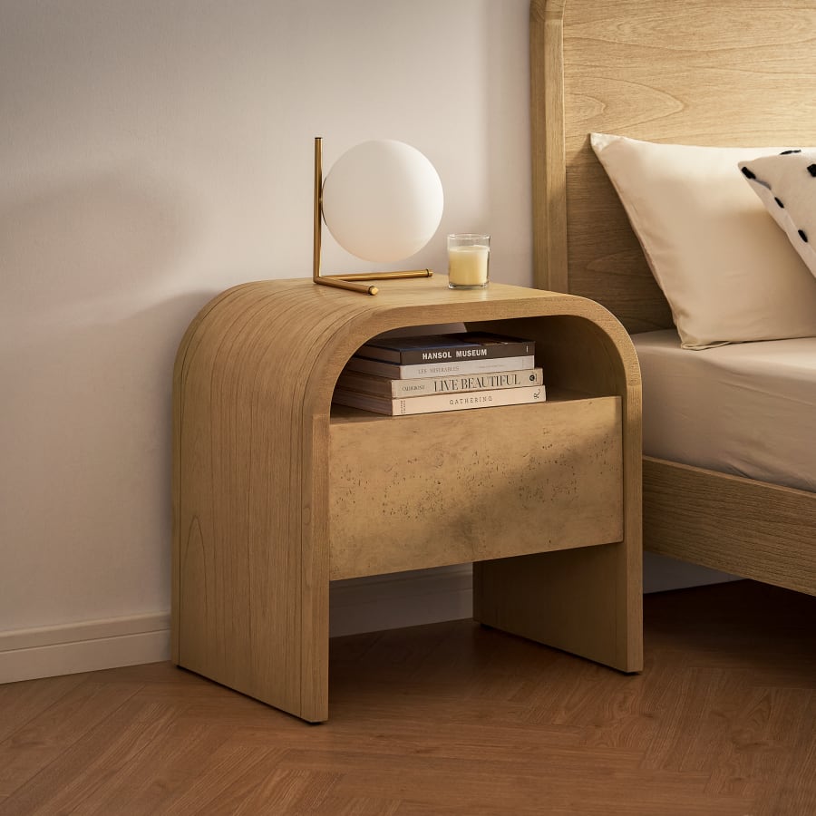 Japandi Wooden Nightstand - Japandi