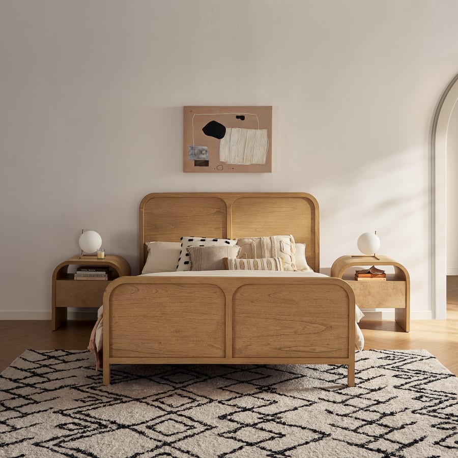 Japandi Wooden Nightstand - Japandi